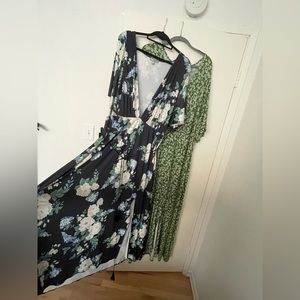 Blue Floral Maxi Dress ASOS Size 24